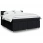 Preview: ARDEBO.de - Boxspringbett mit Matratze Schwarz 180x200 cm Stoff