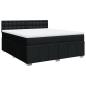 Preview: Boxspringbett mit Matratze Schwarz 180x200 cm Stoff