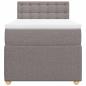 Preview: Boxspringbett mit Matratze Taupe 90x200 cm Stoff