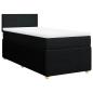 Preview: Boxspringbett mit Matratze Schwarz 100x200 cm Stoff