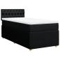 Preview: Boxspringbett mit Matratze Schwarz 100x200 cm Stoff