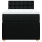 Preview: Boxspringbett mit Matratze Schwarz 100x200 cm Stoff