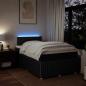 Preview: Boxspringbett mit Matratze Schwarz 120x200 cm Stoff