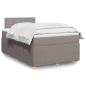 Preview: ARDEBO.de - Boxspringbett mit Matratze Taupe 120x200 cm Stoff