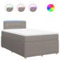 Preview: Boxspringbett mit Matratze Taupe 120x200 cm Stoff