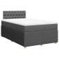 Preview: Boxspringbett mit Matratze Dunkelgrau 120x200 cm Stoff