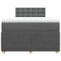 Preview: Boxspringbett mit Matratze Dunkelgrau 120x200 cm Stoff