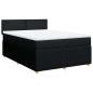Preview: Boxspringbett mit Matratze Schwarz 140x190 cm Stoff