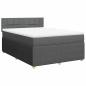 Preview: Boxspringbett mit Matratze Dunkelgrau 140x190 cm Stoff