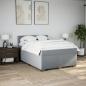 Preview: Boxspringbett mit Matratze Hellgrau 140x200 cm Stoff