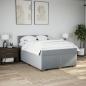 Preview: Boxspringbett mit Matratze Hellgrau 160x200 cm Stoff