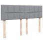 Preview: Boxspringbett mit Matratze Hellgrau 160x200 cm Stoff