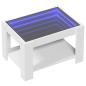Preview: ARDEBO.de - Couchtisch mit LED-Leuchten Weiß 73x53x45 cm Holzwerkstoff