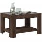 Preview: LED-Couchtisch Braun Eichen-Optik 73x53x45 cm Holzwerkstoff