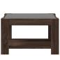 Preview: LED-Couchtisch Braun Eichen-Optik 73x53x45 cm Holzwerkstoff