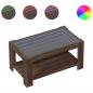 Preview: LED-Couchtisch Braun Eichen-Optik 93x53x45 cm Holzwerkstoff
