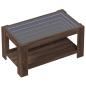 Preview: LED-Couchtisch Braun Eichen-Optik 93x53x45 cm Holzwerkstoff