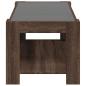 Preview: LED-Couchtisch Braun Eichen-Optik 93x53x45 cm Holzwerkstoff