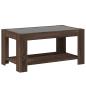 Preview: LED-Couchtisch Braun Eichen-Optik 93x53x45 cm Holzwerkstoff