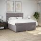 Preview: Boxspringbett mit Matratze Taupe 180x200 cm Stoff