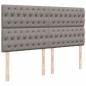 Preview: Boxspringbett mit Matratze Taupe 180x200 cm Stoff