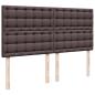 Preview: ARDEBO.de - Boxspringbett mit Matratze Dunkelbraun 180x200 cm Stoff