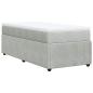 Preview: Boxspringbett mit Matratze Hellgrau 100x200 cm Samt