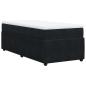 Preview: ARDEBO.de - Boxspringbett mit Matratze Schwarz 100x200 cm Samt