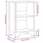 Preview: Bücherregal Räuchereiche 50x31x74,5 cm Holzwerkstoff