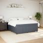 Preview: Boxspringbett mit Matratze Dunkelgrau 180x200 cm Samt