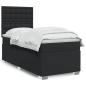 Preview: ARDEBO.de - Boxspringbett mit Matratze Schwarz 80x200 cm Kunstleder
