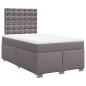 Preview: Boxspringbett mit Matratze Grau 120x200 cm Kunstleder