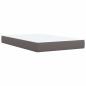 Preview: Boxspringbett mit Matratze Grau 120x200 cm Kunstleder