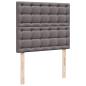Preview: Boxspringbett mit Matratze Grau 120x200 cm Kunstleder