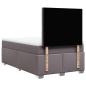 Preview: Boxspringbett mit Matratze Grau 120x200 cm Kunstleder