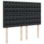 Preview: Boxspringbett mit Matratze Schwarz 140x200 cm Kunstleder