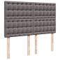 Preview: Boxspringbett mit Matratze Grau 140x200 cm Kunstleder