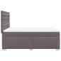Preview: Boxspringbett mit Matratze Grau 140x200 cm Kunstleder