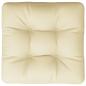 Preview: Palettenkissen Creme 60x61,5x10 cm Stoff