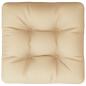 Preview: Palettenkissen Beige 50x50x12 cm Stoff