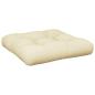 Preview: Palettenkissen Creme 60x60x12 cm Stoff