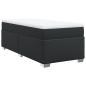 Preview: Boxspringbett mit Matratze Schwarz 80x200 cm Kunstleder