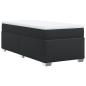 Preview: Boxspringbett mit Matratze Schwarz 80x200 cm Kunstleder