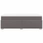 Preview: Boxspringbett mit Matratze Grau 90x190 cm Kunstleder