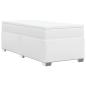 Preview: Boxspringbett mit Matratze Weiß 100x200 cm Kunstleder
