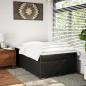Preview: Boxspringbett mit Matratze Schwarz 120x190 cm Kunstleder