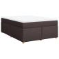 Preview: Boxspringbett mit Matratze Dunkelbraun 160x200 cm Stoff
