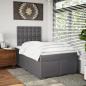 Preview: Boxspringbett mit Matratze Grau 120x190 cm Kunstleder