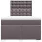 Preview: Boxspringbett mit Matratze Grau 120x190 cm Kunstleder