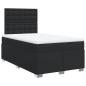 Preview: Boxspringbett mit Matratze Schwarz 120x200 cm Kunstleder